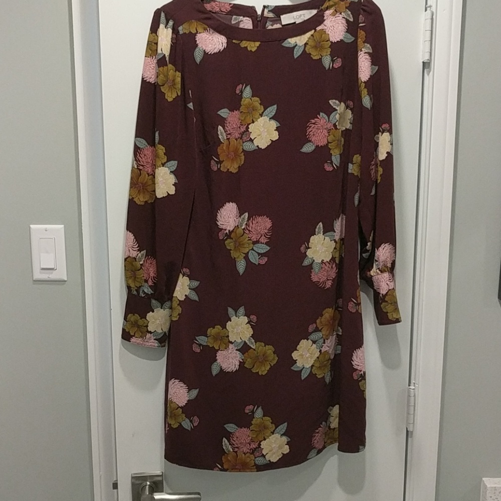 Only Worn Once LOFT fall floral dress